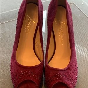 Stunning Cranberry Red Suede Shoes
